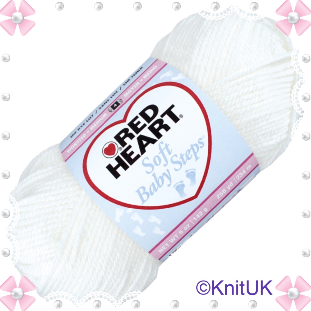 Red Heart Soft Baby Steps (100g). Aran yarn for loom knitting, knitting and crochet. Choose colour.