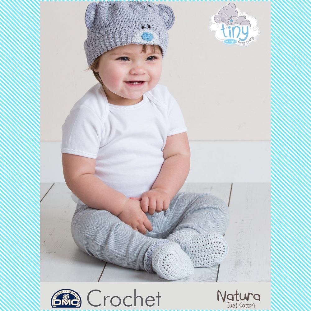 DMC Baby Beanie Hat and Booties - Crochet Pattern Leaflet (by Emma Potter)