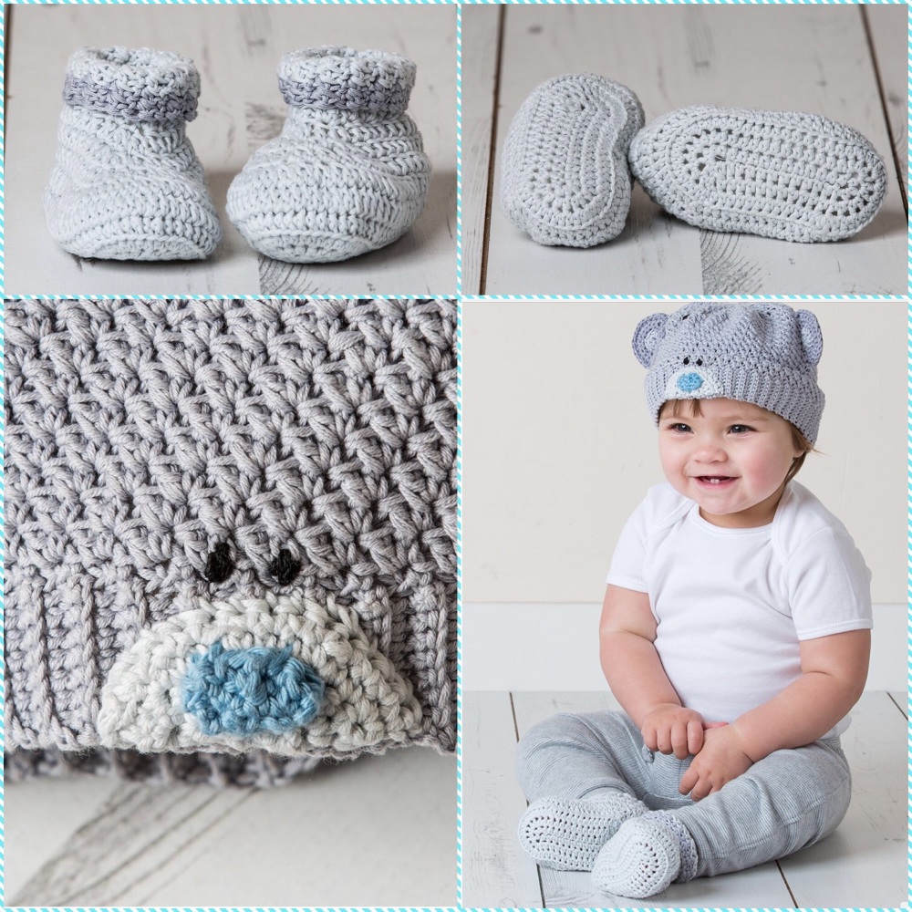 DMC Baby Beanie Hat and Booties - Crochet Pattern Leaflet (by Emma Potter)