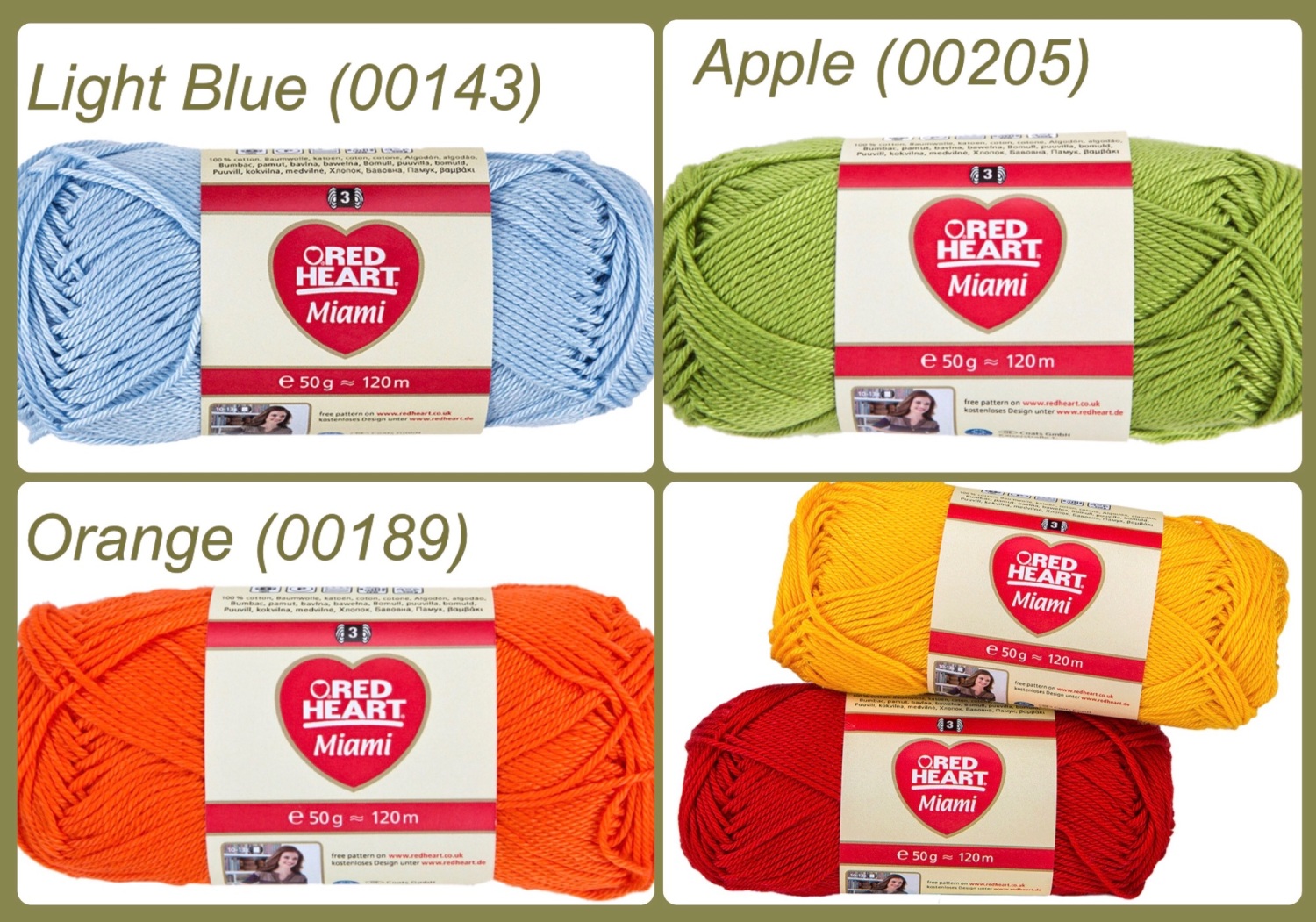 Red Heart Miami Cotton Yarn KnitUK