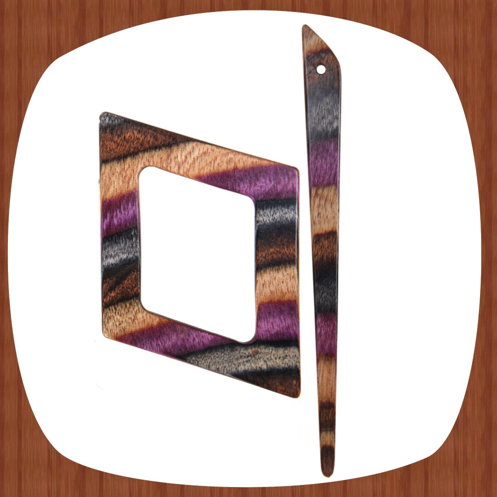 KnitPro Symfonie Wood Lilac Shawl Pin / Stick: Alpha