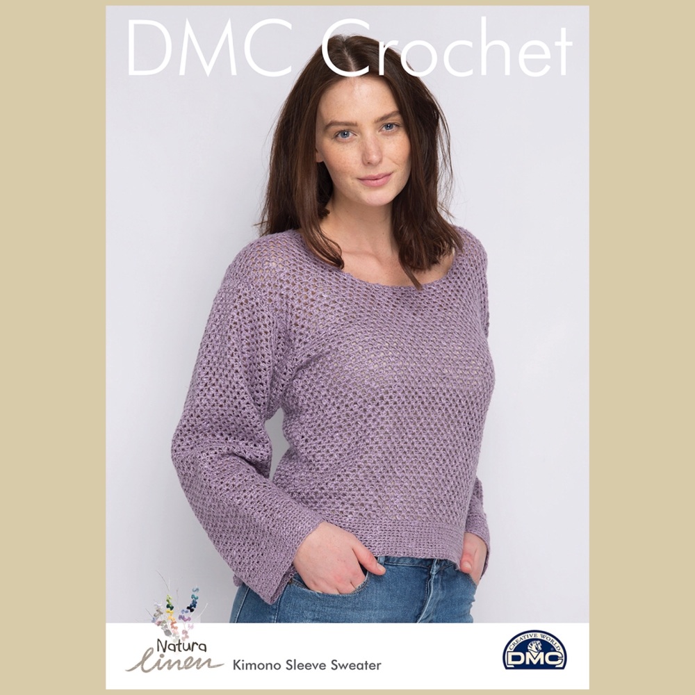 DMC Kimono Sleeve Sweater - Crochet Pattern Leaflet (by Susie Johns)