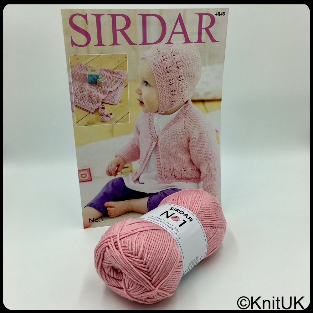 Sirdar pattern: Cardigan, Bonnet, Shoes and Blanket in Sirdar No. 1. Leaflet (Knitting)