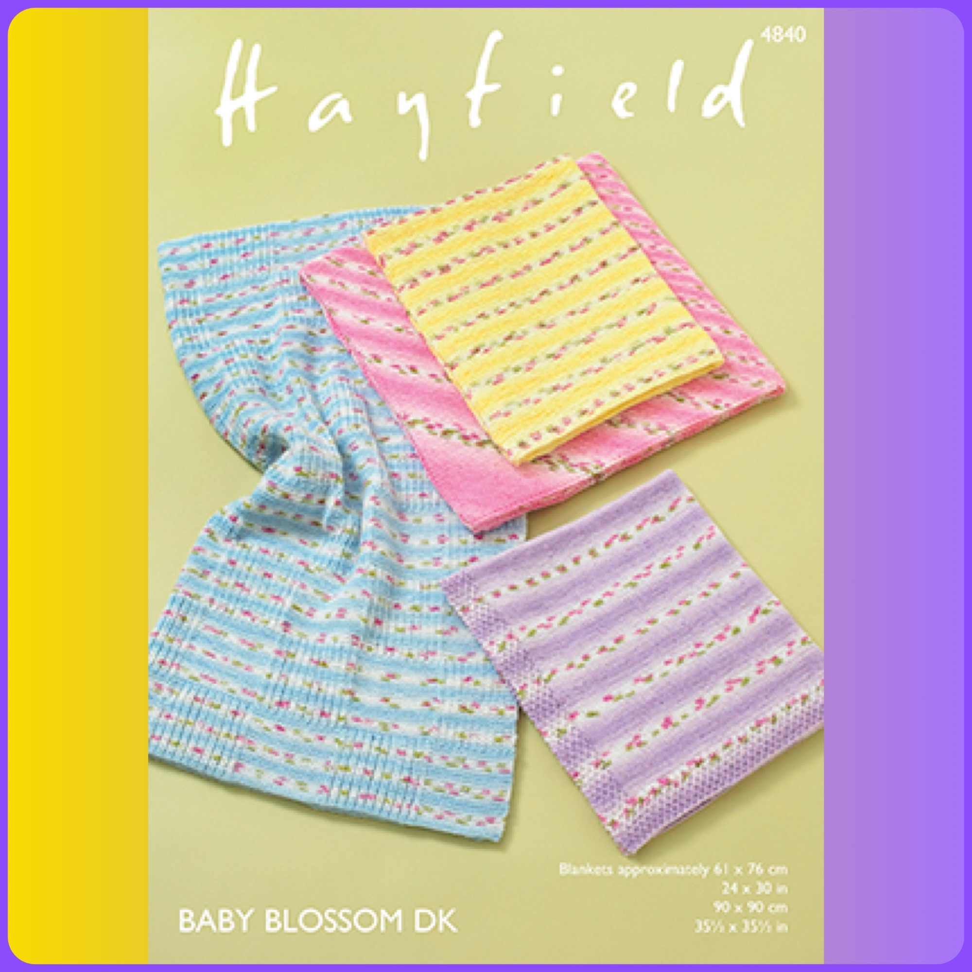 Hayfield baby blossom dk pattern blankets