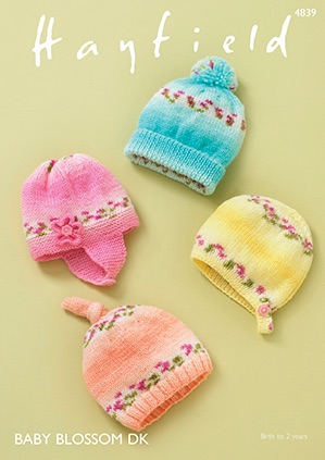 Hayfield pattern: Baby Hats in Hayfield Baby Blossom DK. Leaflet ( Knitting)