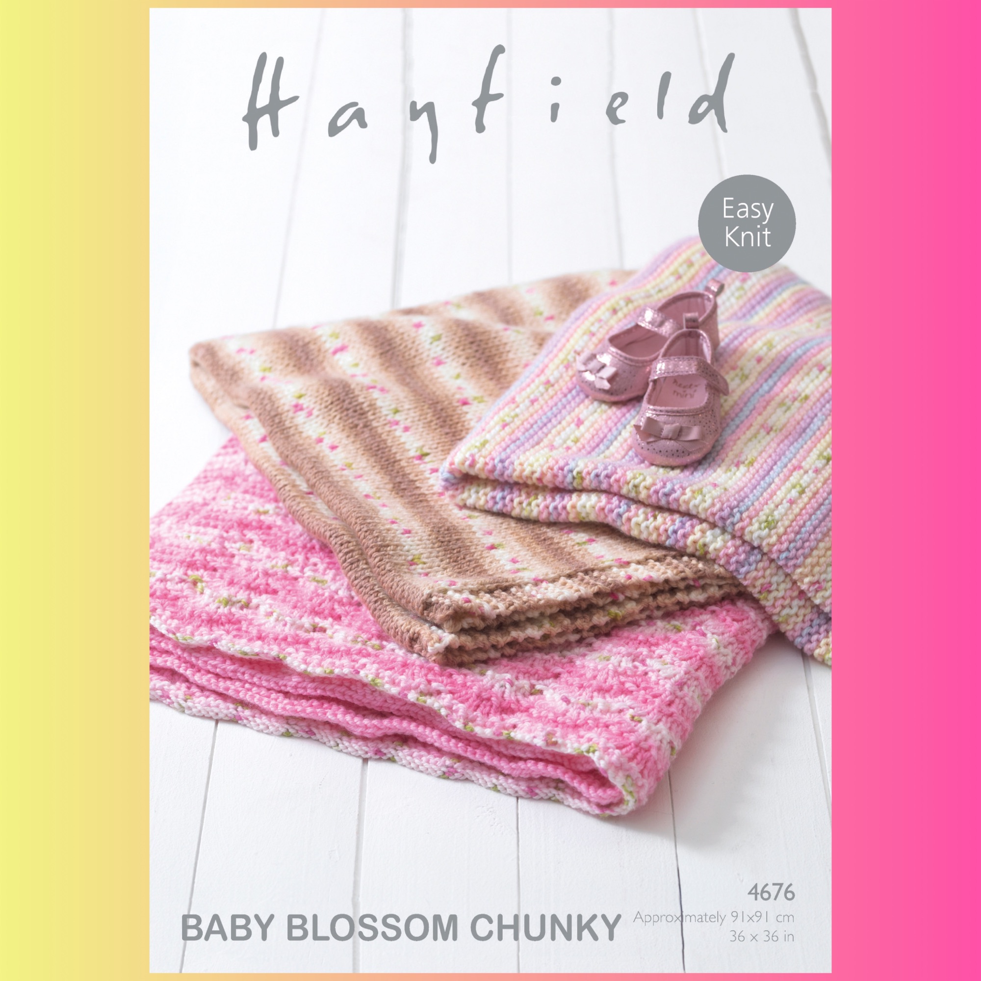 Hayfield baby blossom chunky knitting pattern 4676 Baby blankets