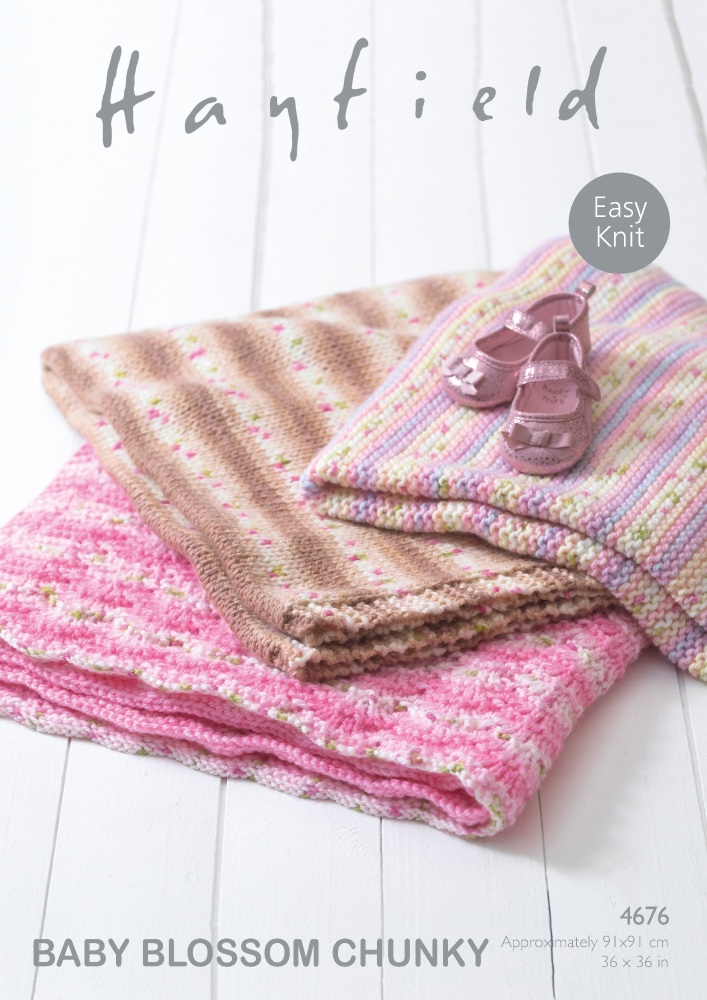 Hayfield pattern: Blankets in Hayfield Baby Blossom Chunky. Leaflet ( Knitting)