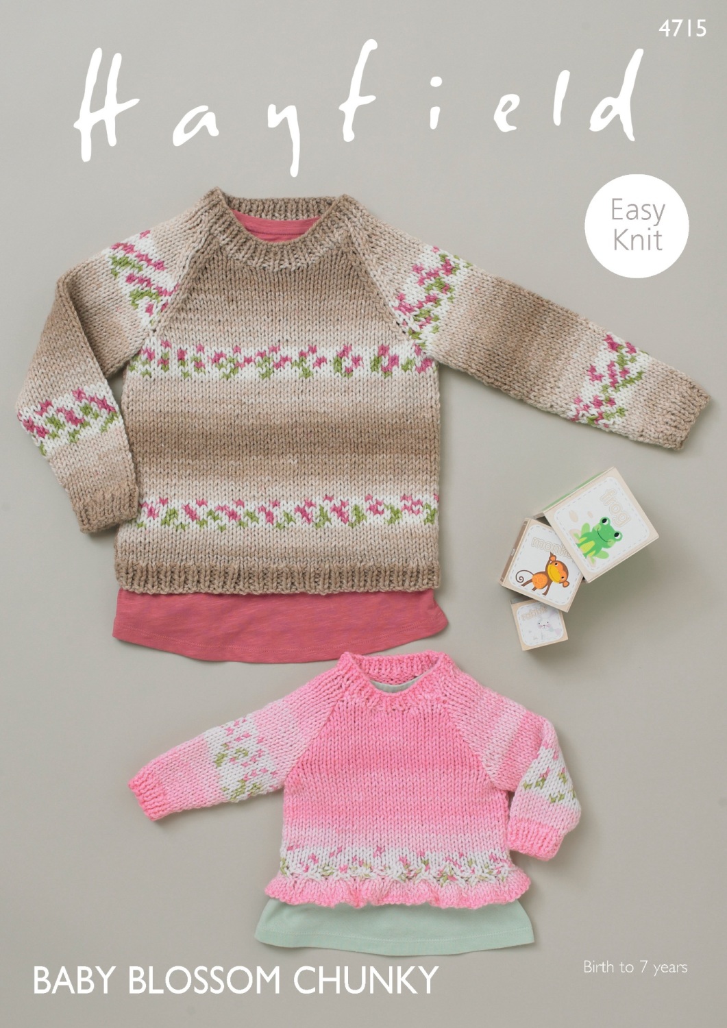 Hayfield Pattern Sweaters In Hayfield Baby Blossom Chunky Leaflet Knitting