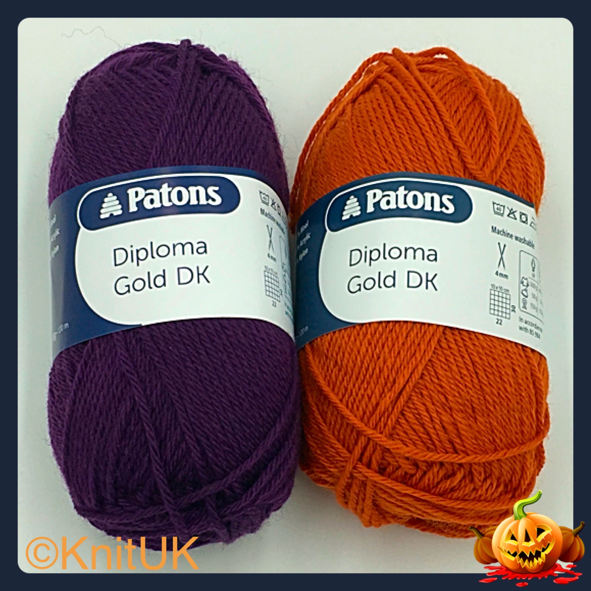 patons diploma gold dk yarn purple orange
