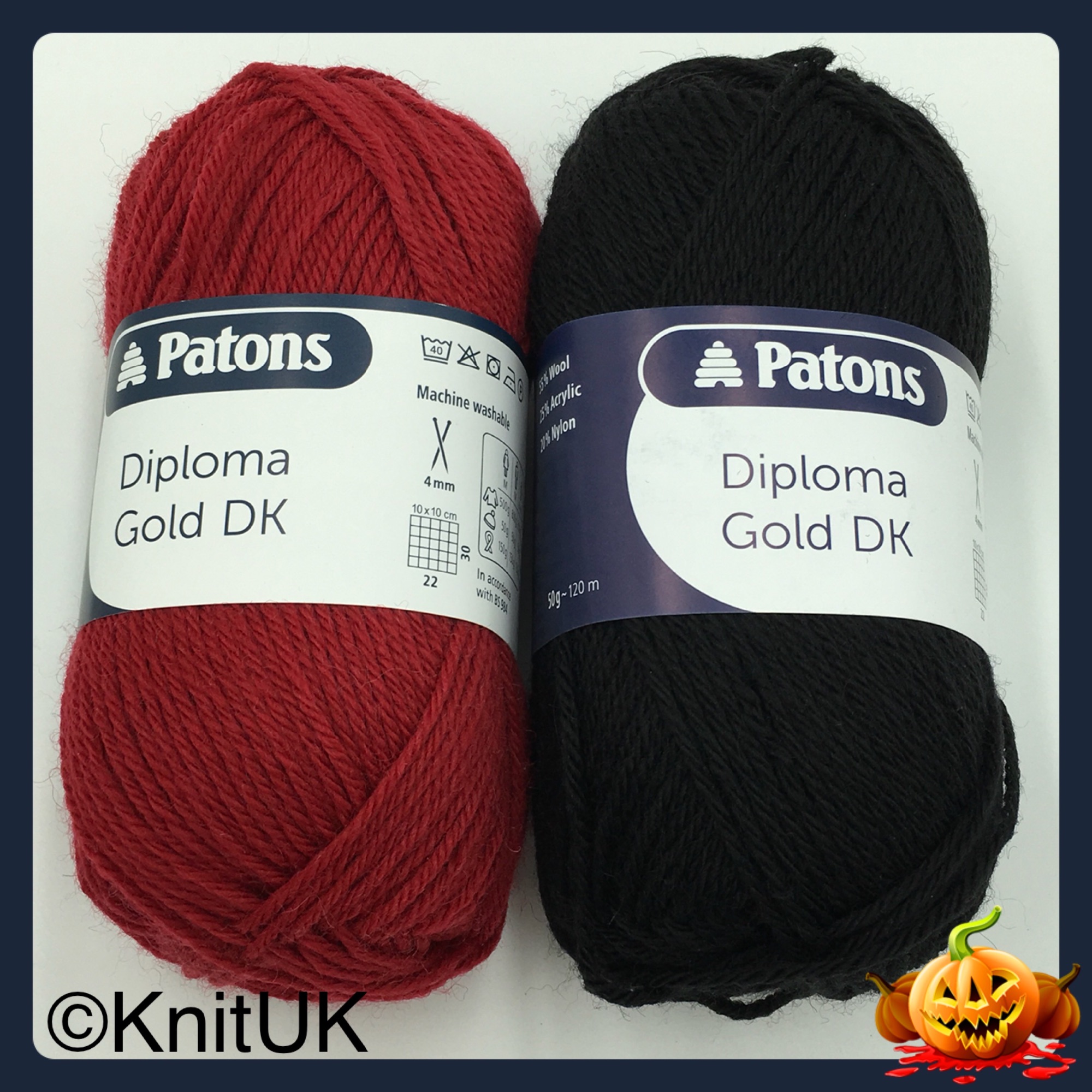 Patons diploma gold dk yarn cherry black colours
