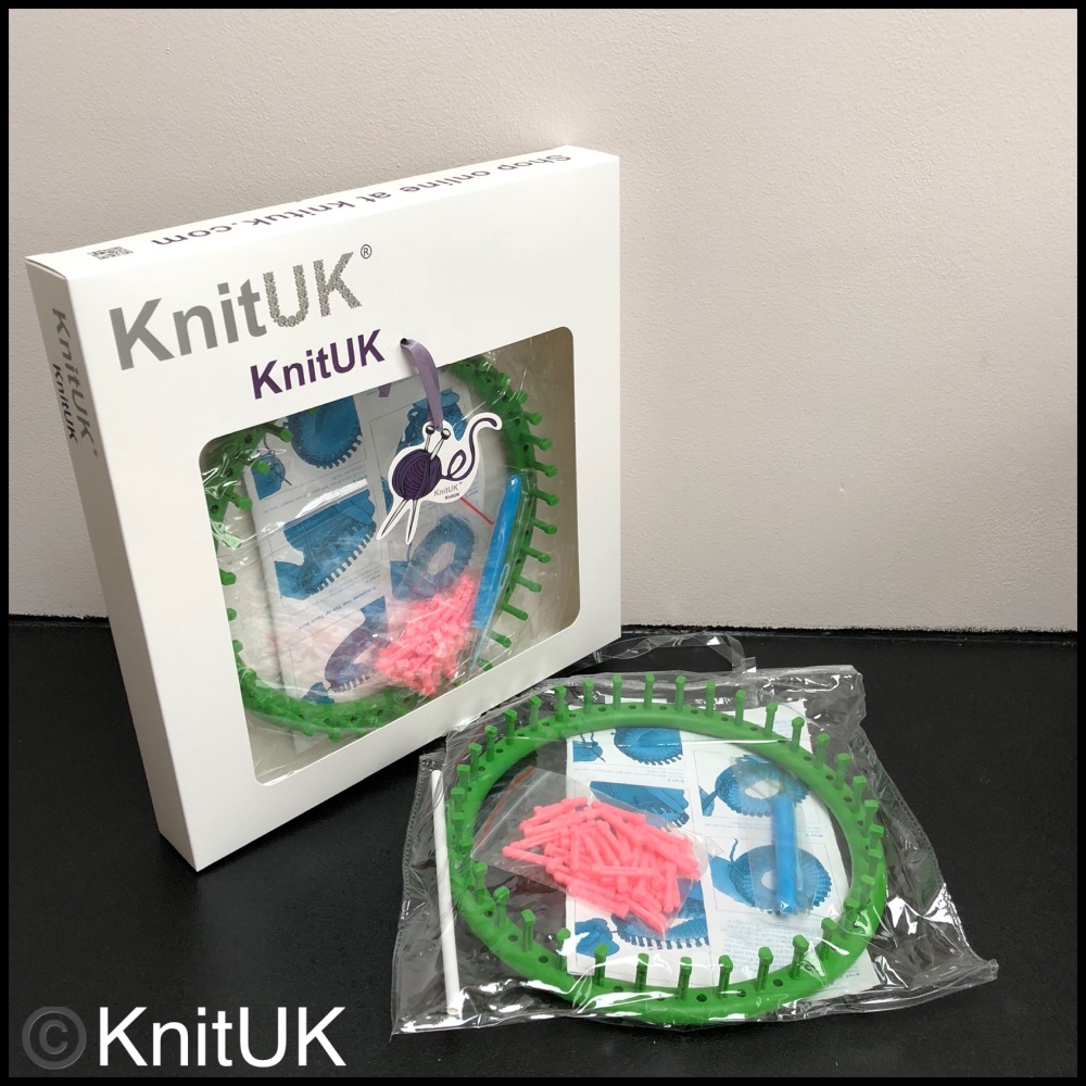 knituk round green knitting loom box
