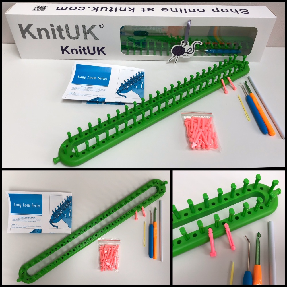 knituk long green knitting loom box