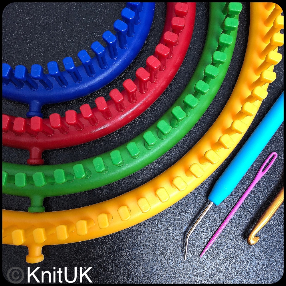 Knituk Round Knitting Loom Set Of 4 With Pegs All Fitted