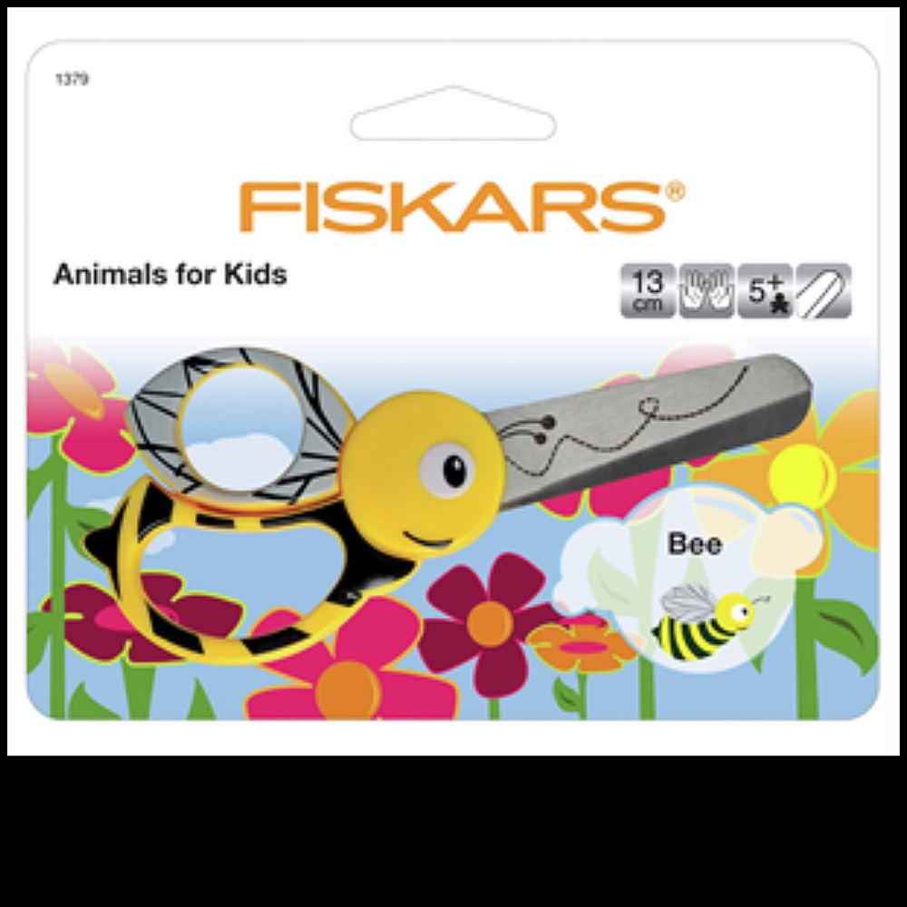 Scissors. Fiskars Animals for Kids. Bee.