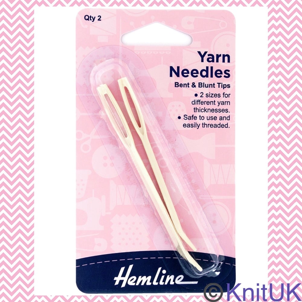 Yarn Needles: Bent (plastic). Pack of 2. Hemline.