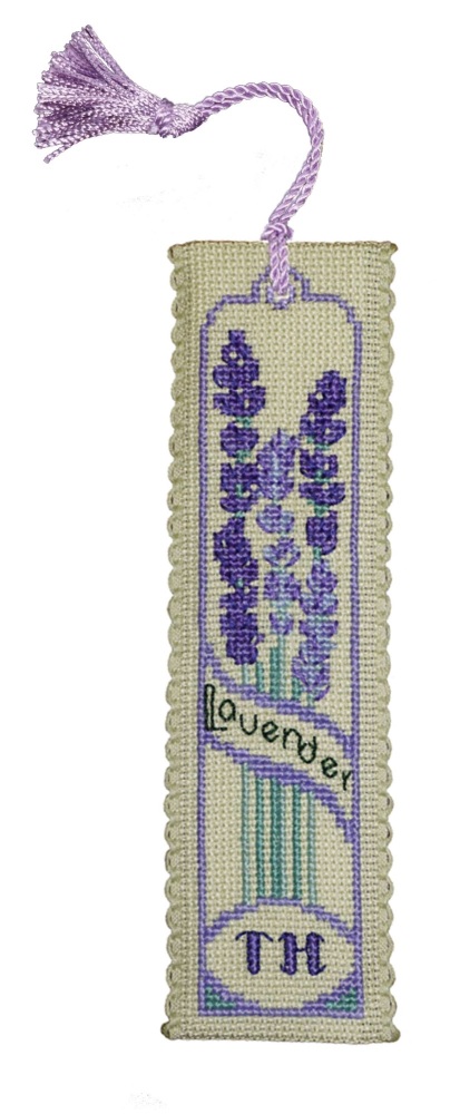 BOOKMARK Lavender. Cross-Stitch Kit by Textile Heritage