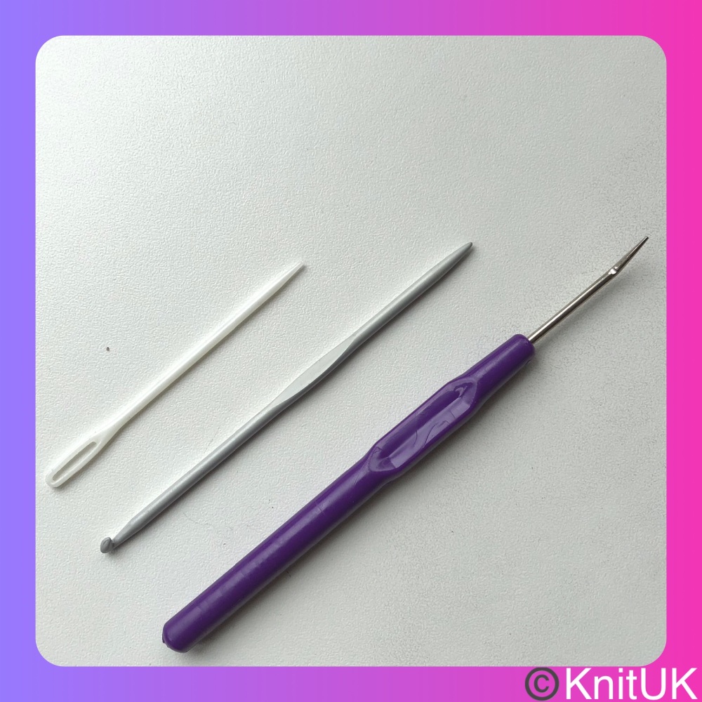 Knitting Loom Hook & Double-end Tool. Purple (KnitUK).