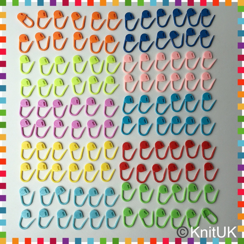 KnitUK Locking Stitch Markers (Multicolour). Box