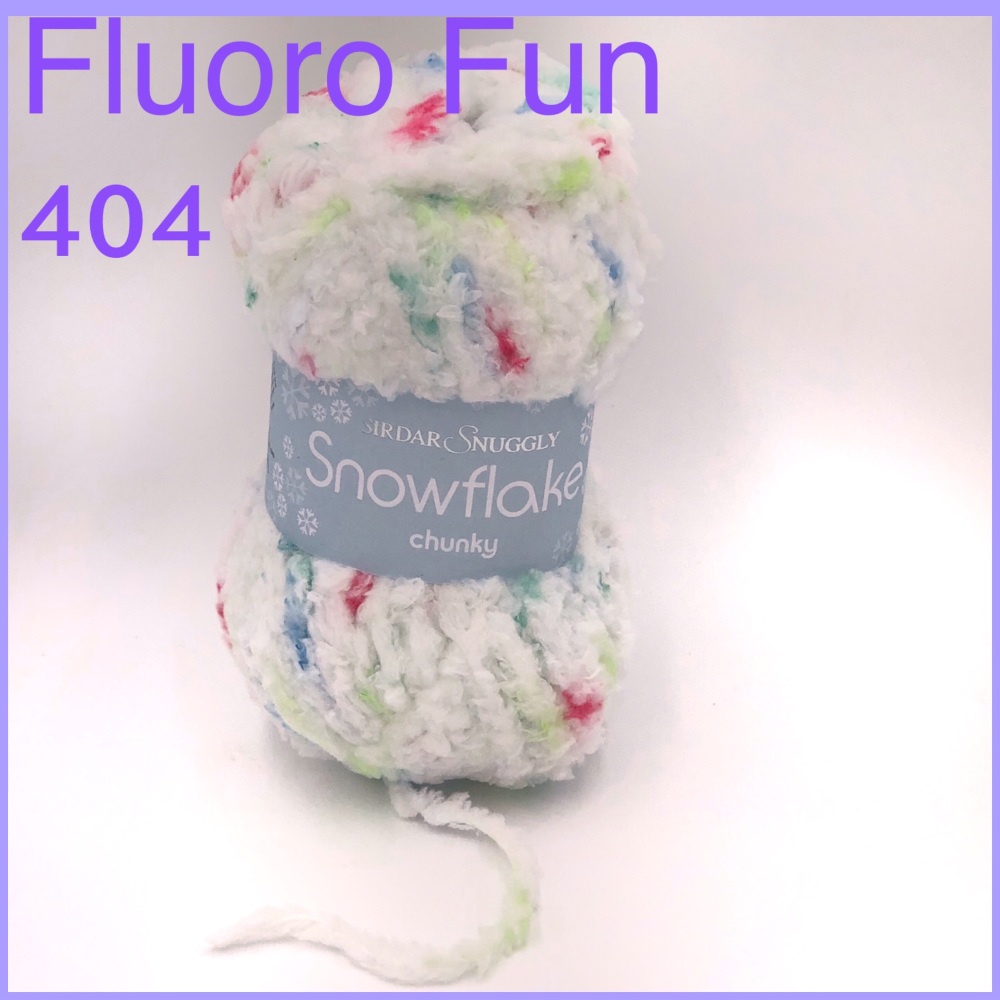 sirdar snuggly snowflke chunky yarn fluoro fun
