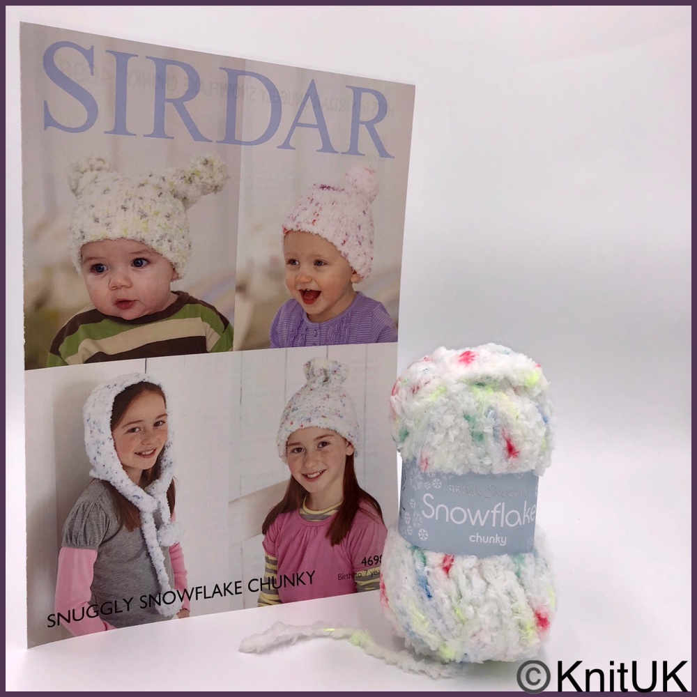 Sirdar pattern: Hats in Sirdar Snuggly Snowflake Chunky. Leaflet 4698 ( Knitting)
