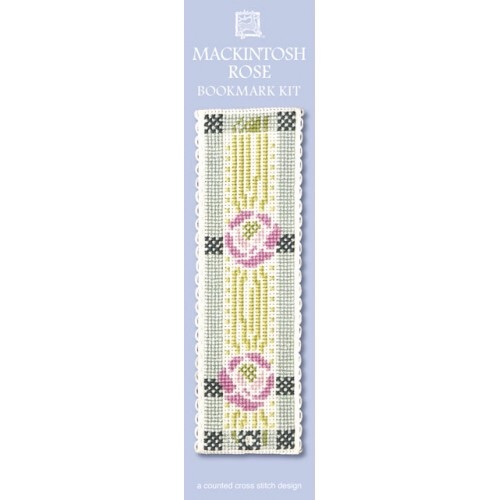 BOOKMARK Mackintosh Rose. Cross-Stitch Kit by Textile Heritage