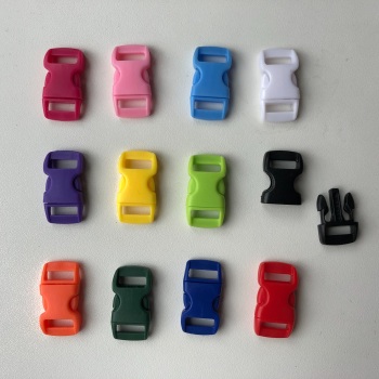 Plastic Buckles - Multicolour. Pack of 12. (KnitUK)