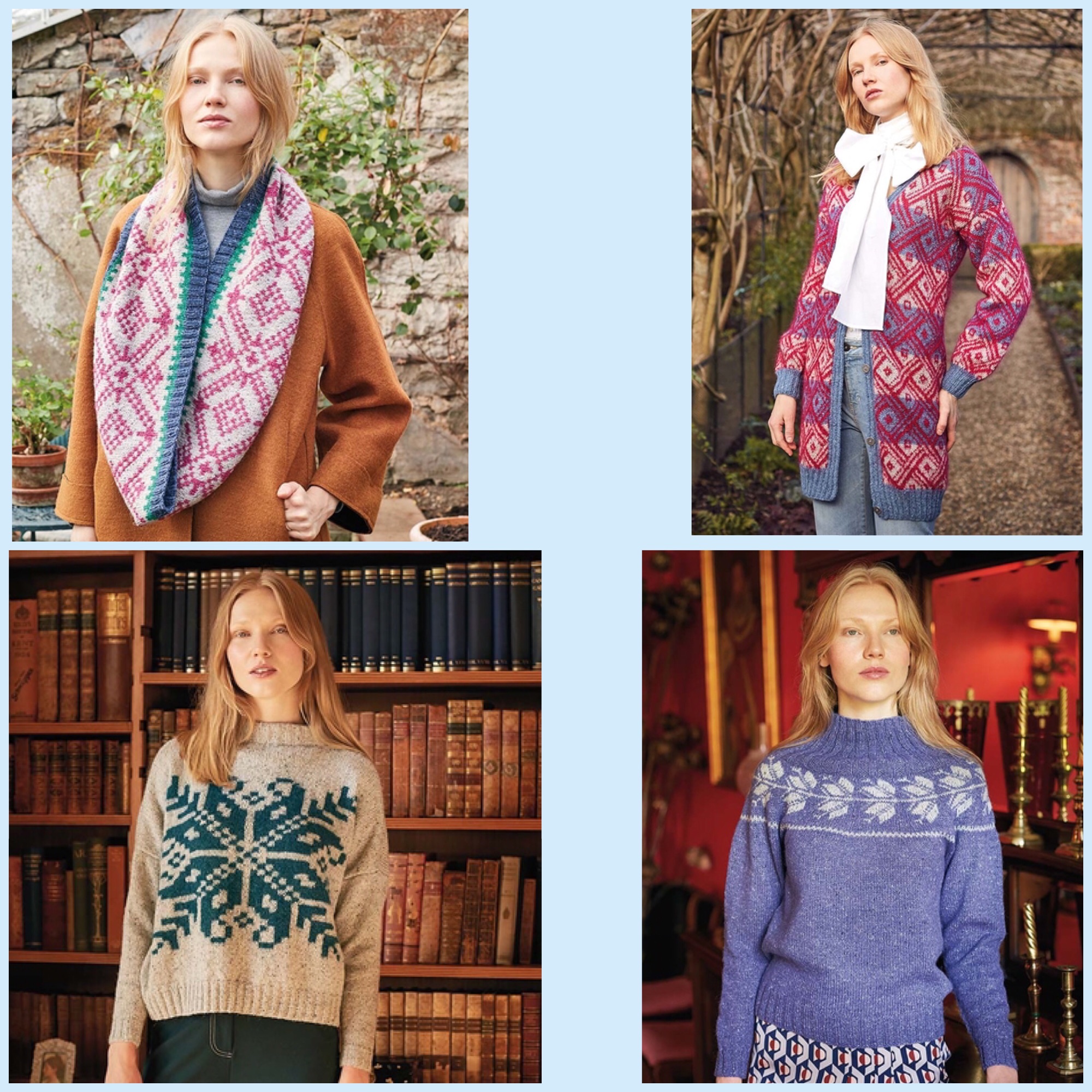 rowan new nordic arne carlos book 4 patterns felted tweed kidsilk haze knit