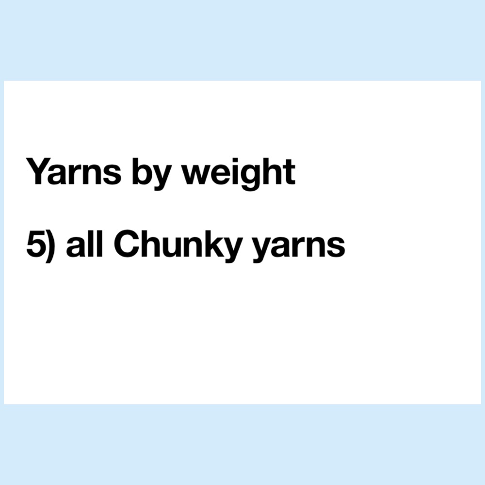 5) Chunky Yarns