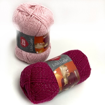Red Heart Lisa Lurex (50g). DK yarn for knitting and crochet. Choose colour.