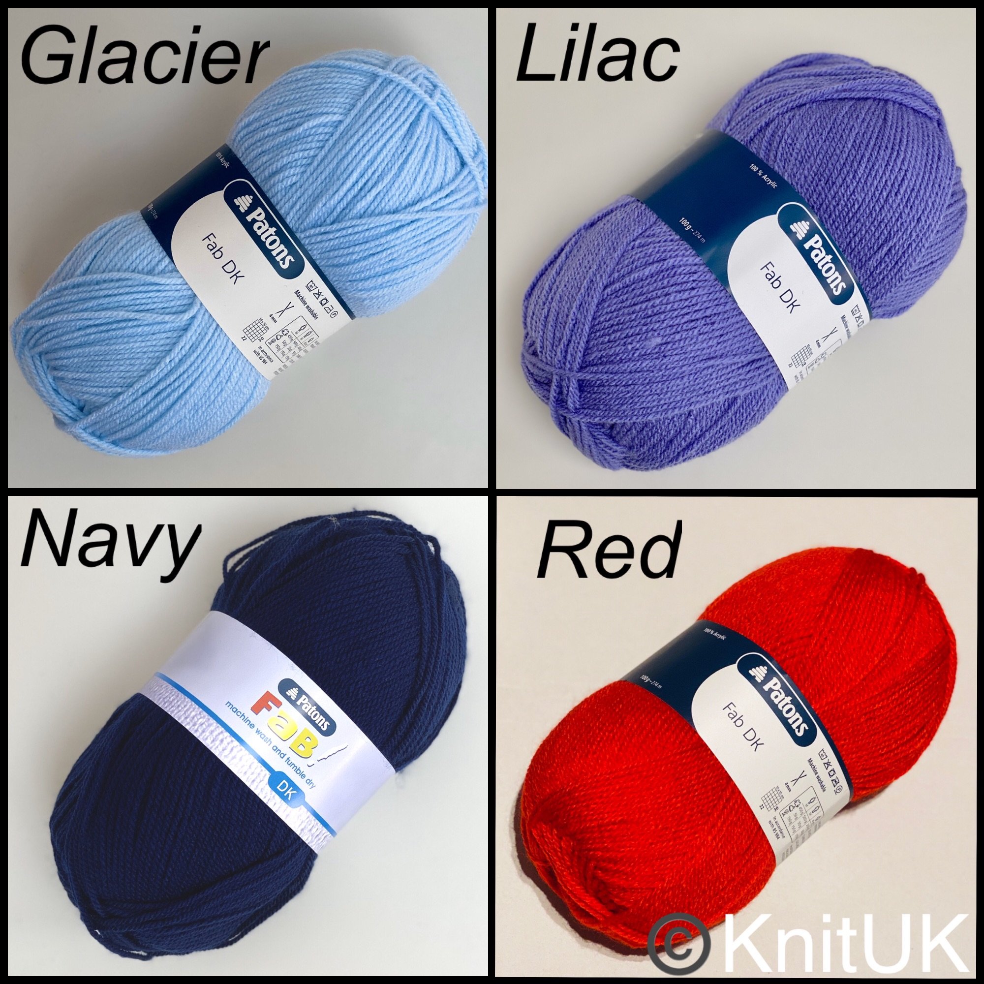 patons fab dk 100g glacier lilac navy acrylic loom knitting crochet yarn