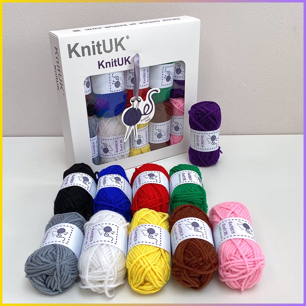 KnitUK Craft DK . Yarn Box  (10 mini balls).