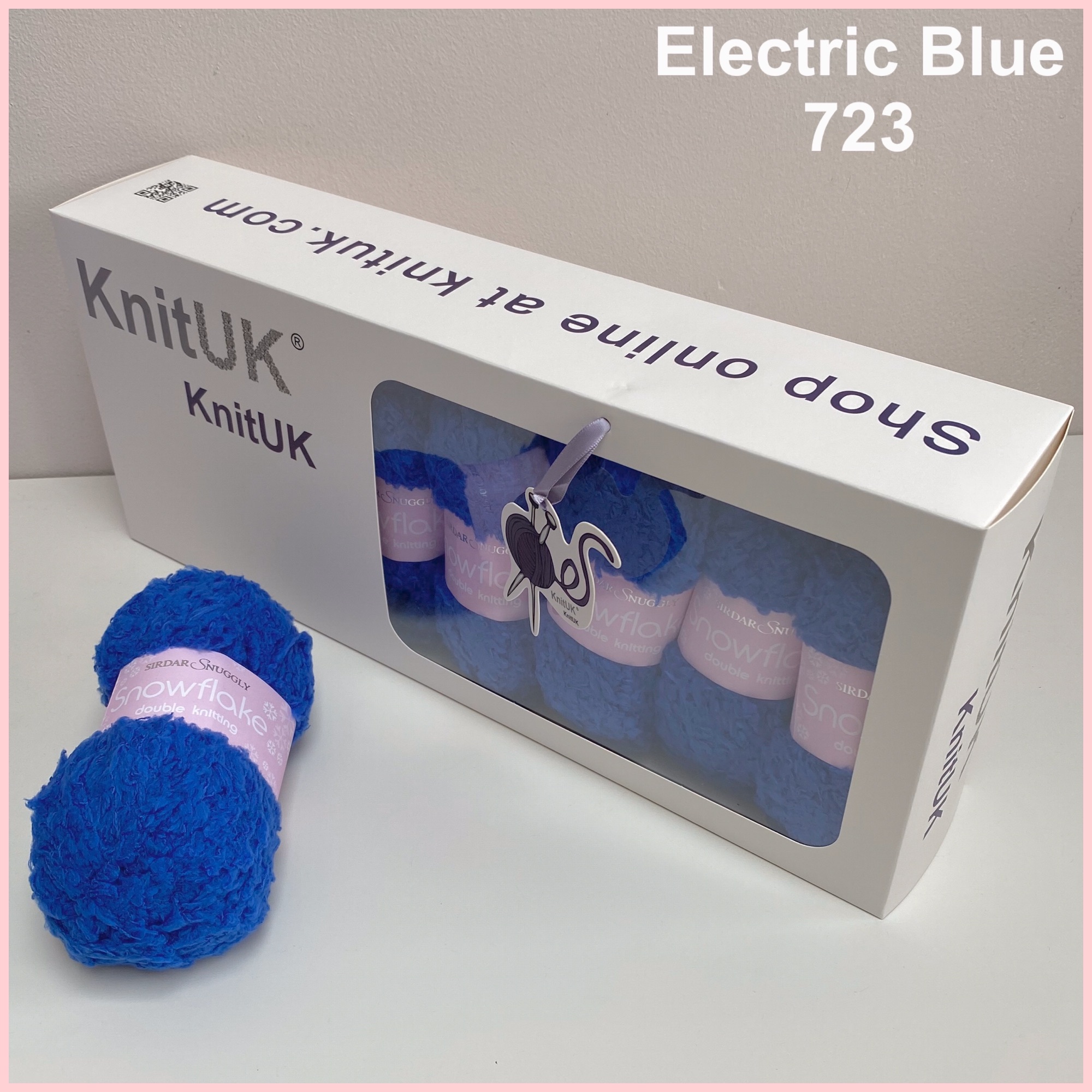 Sirdar snowflake dk electric blue knituk box
