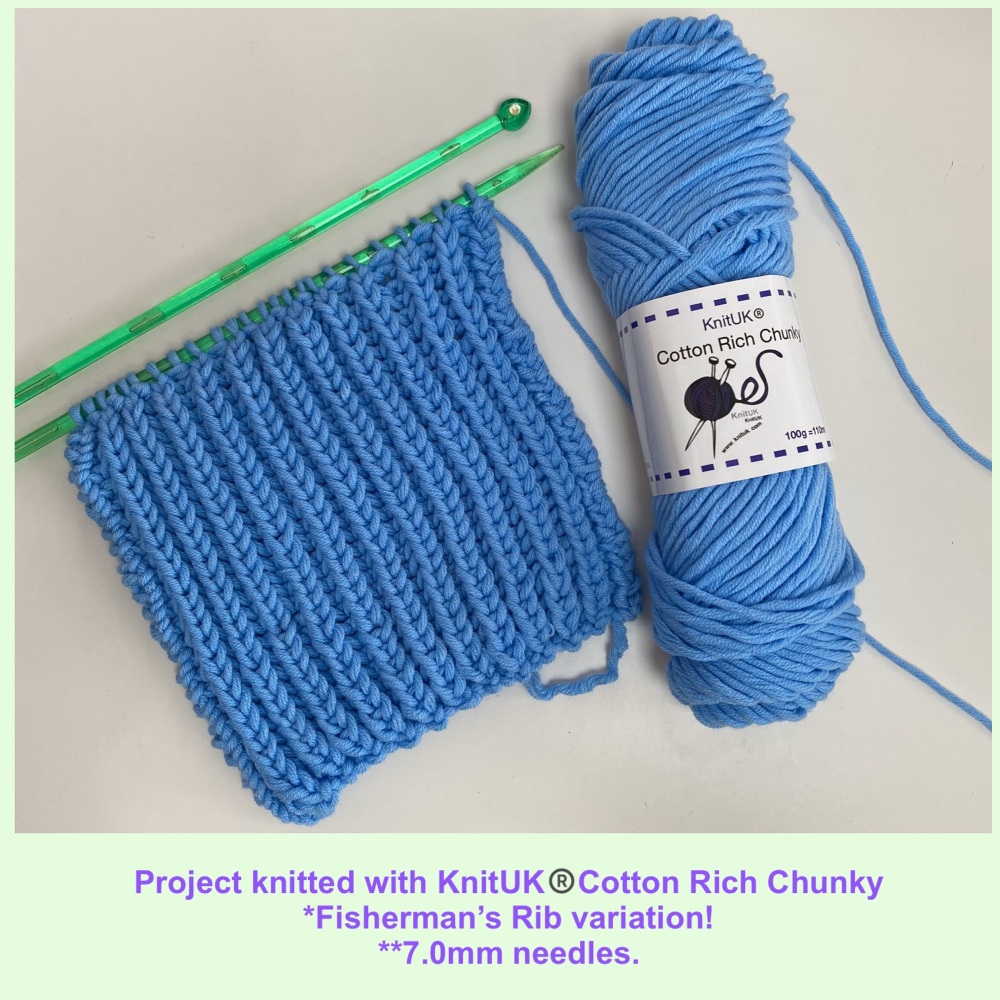 KnitUK Cotton Rich Chunky yarn Cotton yarn for loom knitting and crochet KnitUK