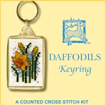 Wee Scottie Dug Dog Counted Cross Stitch Keyring Set