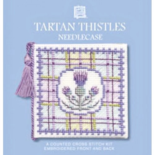 Needle Case Tartan Thistles. Cross Stitch Kit by Textile Heritage.