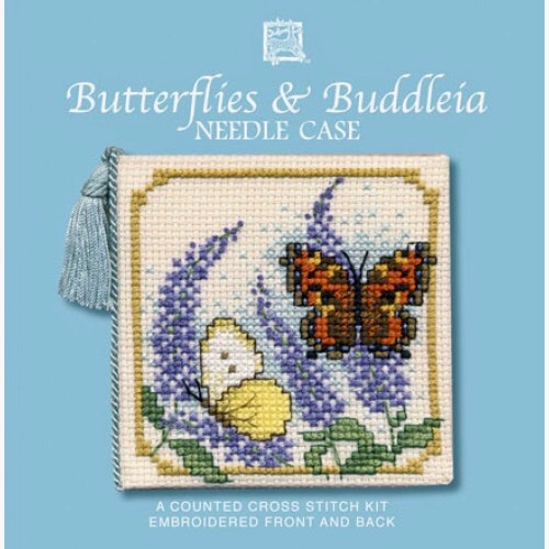 Needle Case Butterflies & Buddleia. Cross Stitch Kit by Textile Heritage.