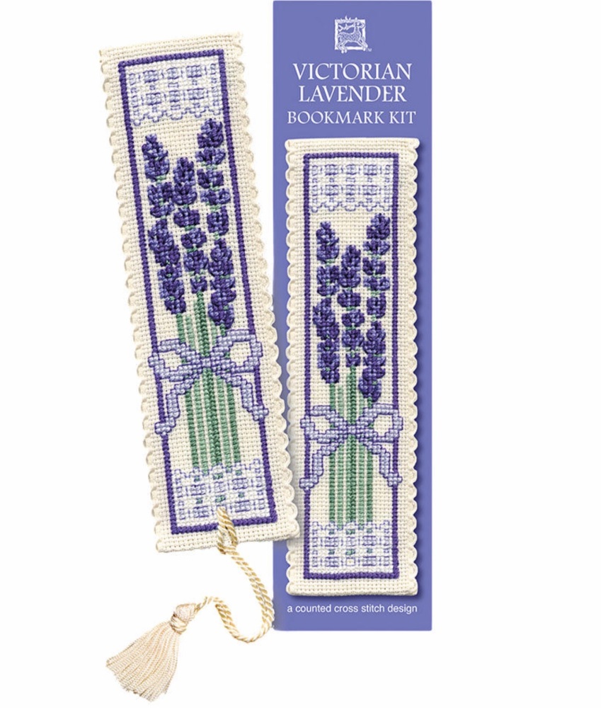 BOOKMARK Lavender. Cross-Stitch Kit by Textile Heritage
