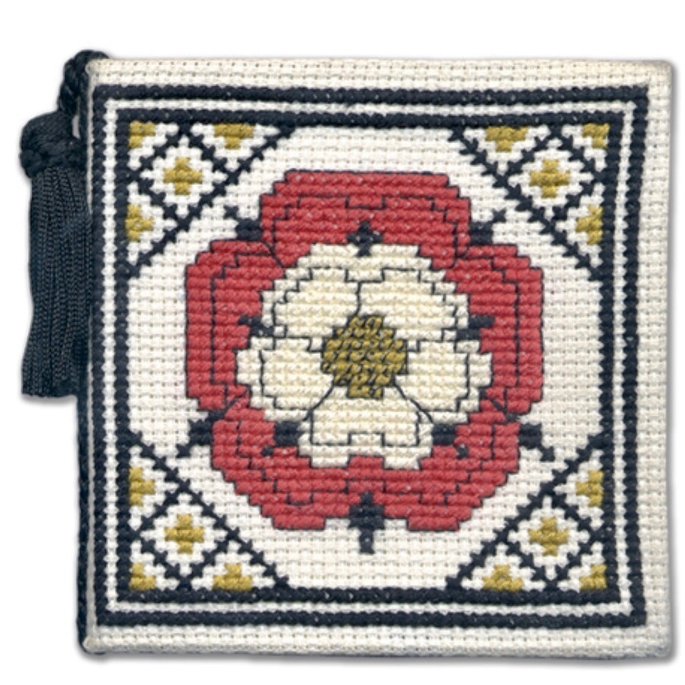 Needle Case Tudor Rose. Cross Stitch Kit by Textile Heritage.