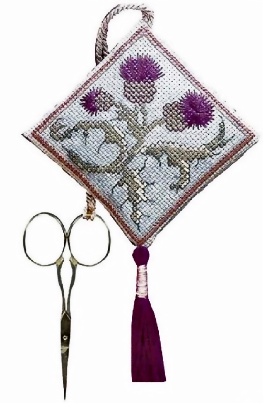 SCISSORS KEEP Ancient Thistle. Cross-Stitch Kit by Textile Heritage