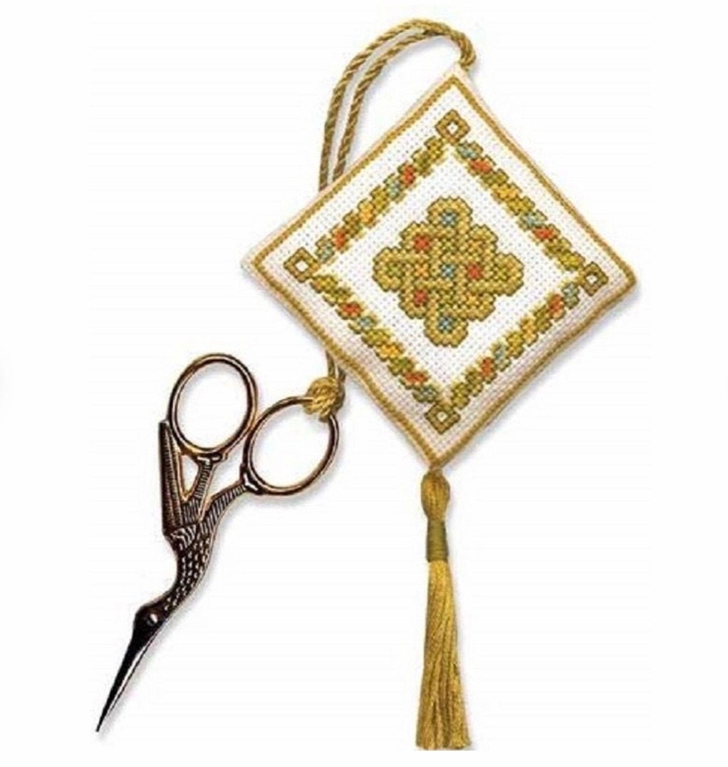 SCISSORS KEEP Celtic Knot. Cross-Stitch Kit by Textile Heritage