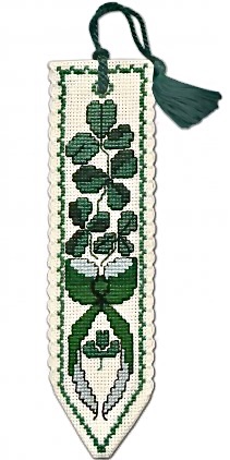BOOKMARK Shamrock. Cross Stitch Kit by Textile Heritage