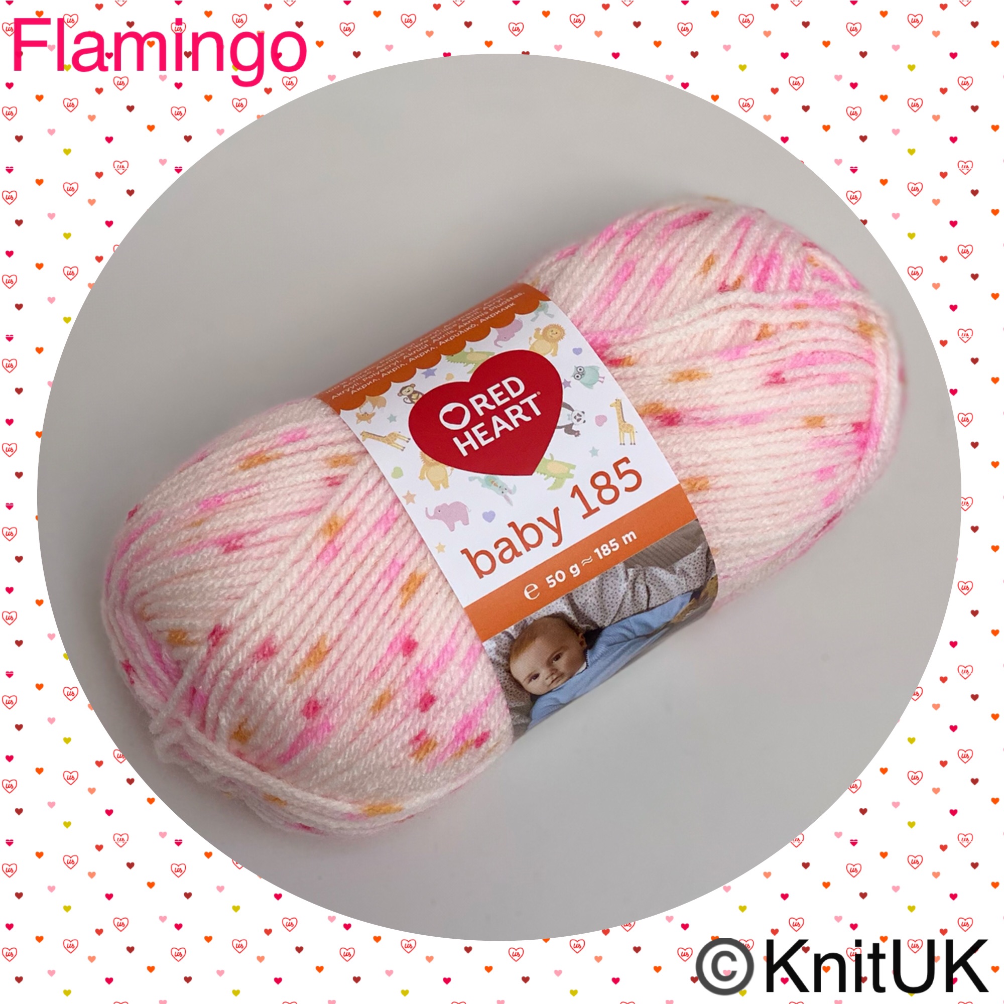 Red heart baby 185 Flamingo loom knitting crochet yarn