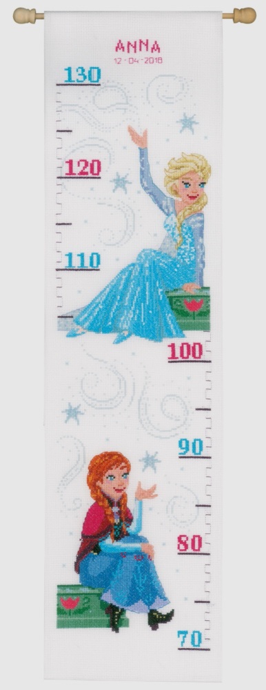 Cross Stitch Kit. Height Chart. Disney: Frozen. Sister Forever (Vervaco)