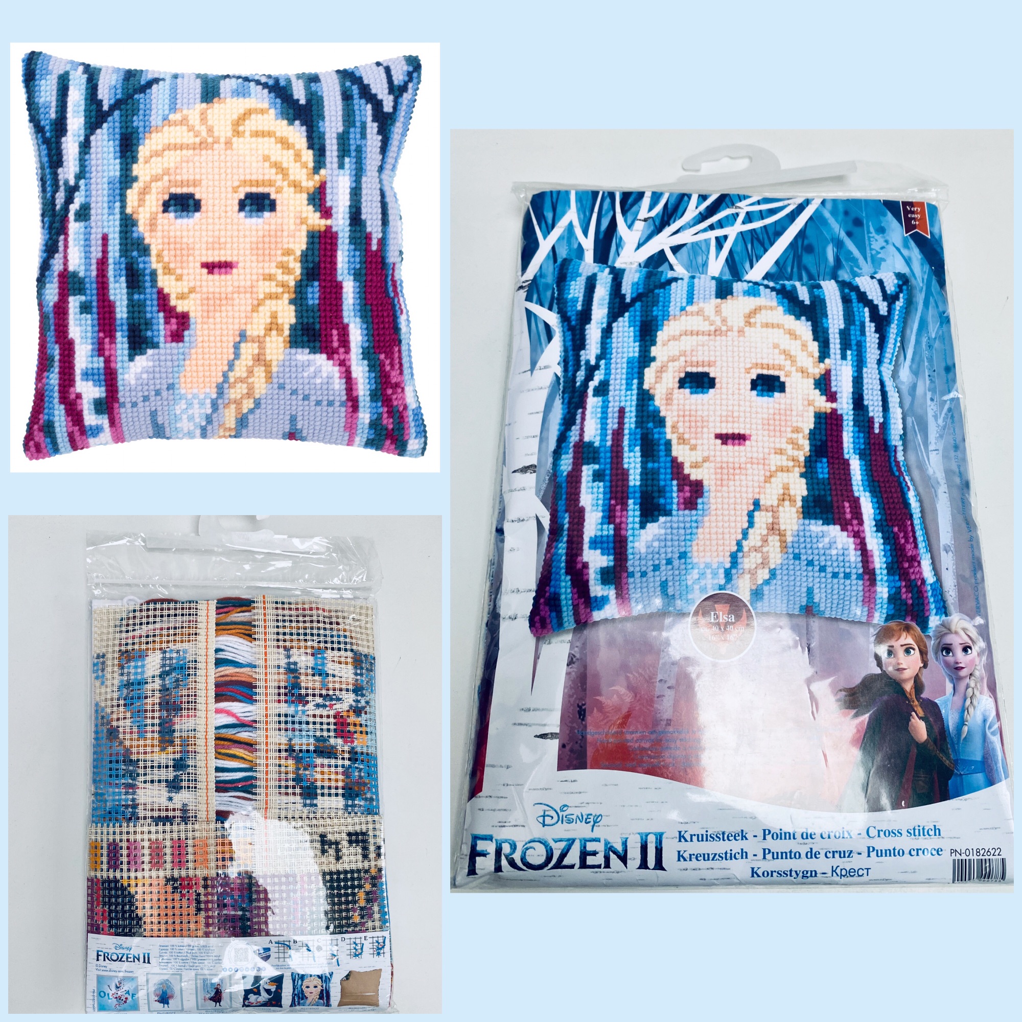 Vervaco tapestry cushion cover kit Disney frozen Elsa