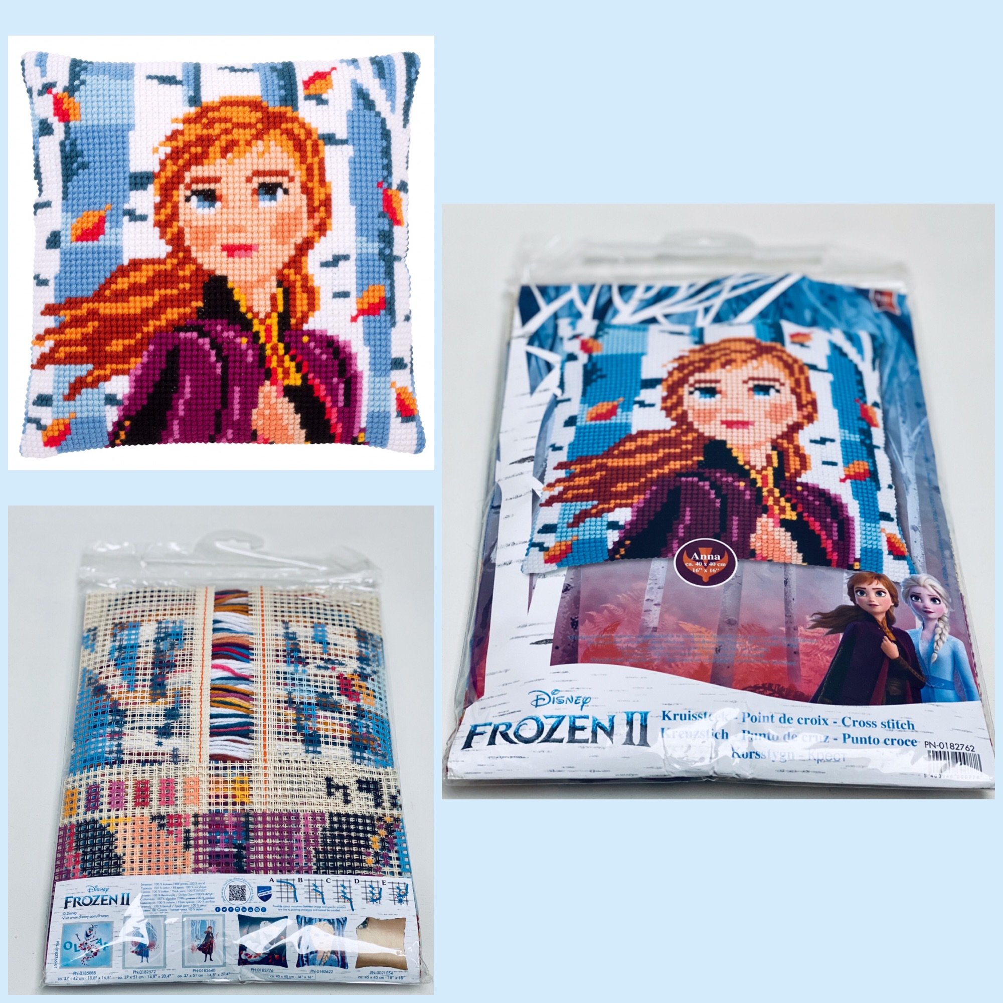 Vervaco tapestry cushion cover kit Disney frozen Anna
