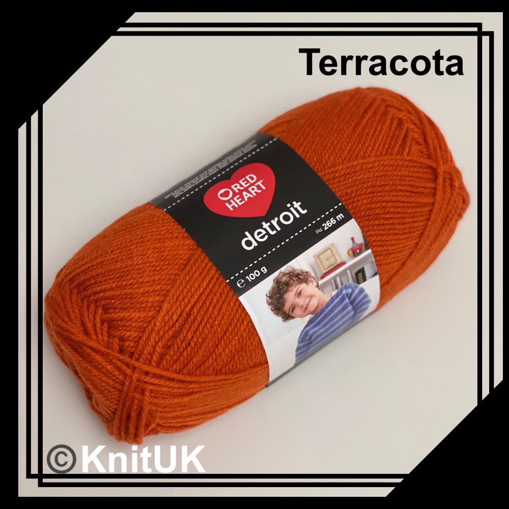 Red Heart Detroit DK (100g). Knitting and crochet yarn. Choose colour.