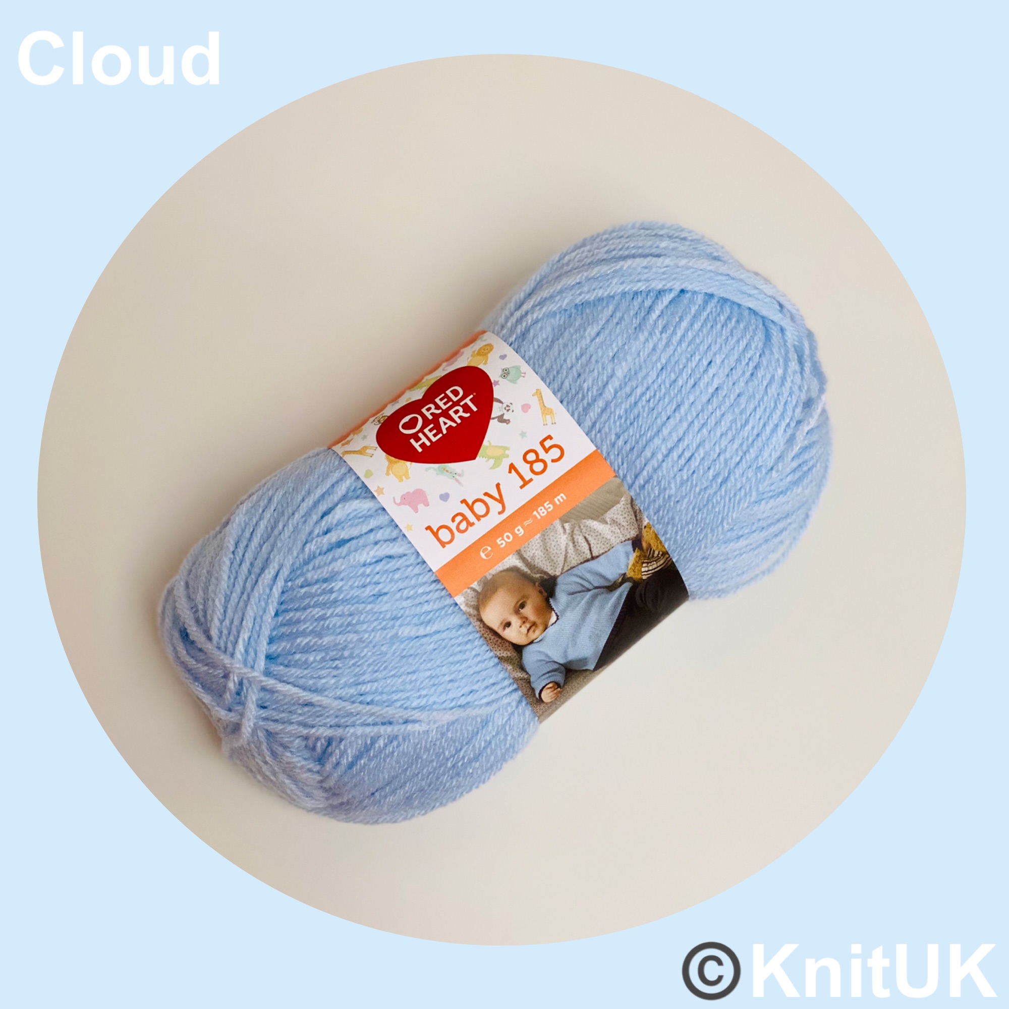 Red heart Baby 185 cloud loom knitting crochet yarn