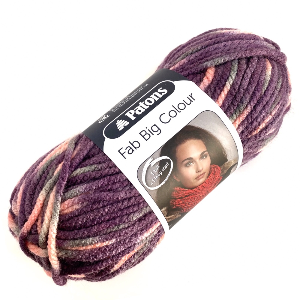 Patons Fab Big Colour. Super chunky yarn (200g). Choose colour.