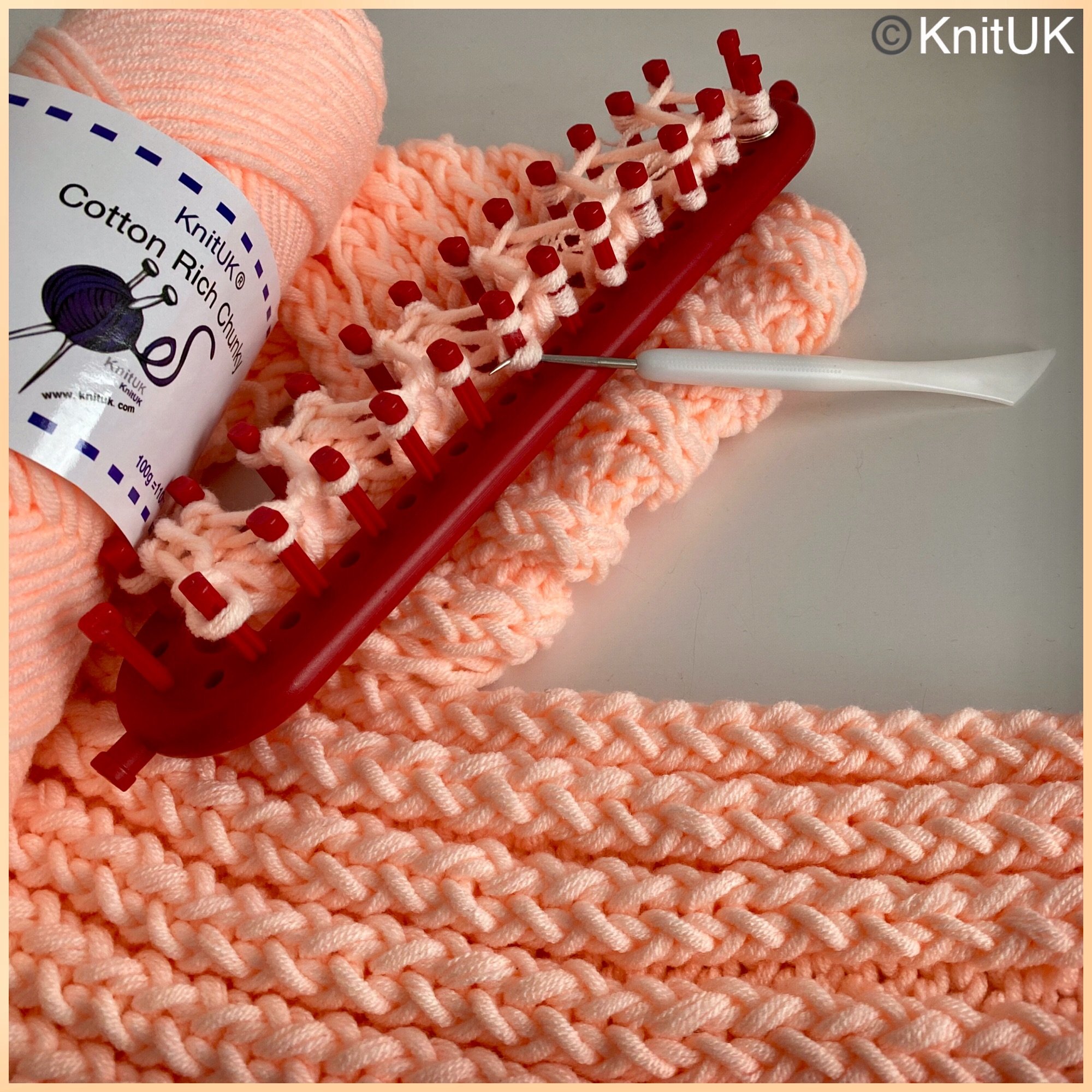 KnitUK Long Handle Knitting Loom Hook loom