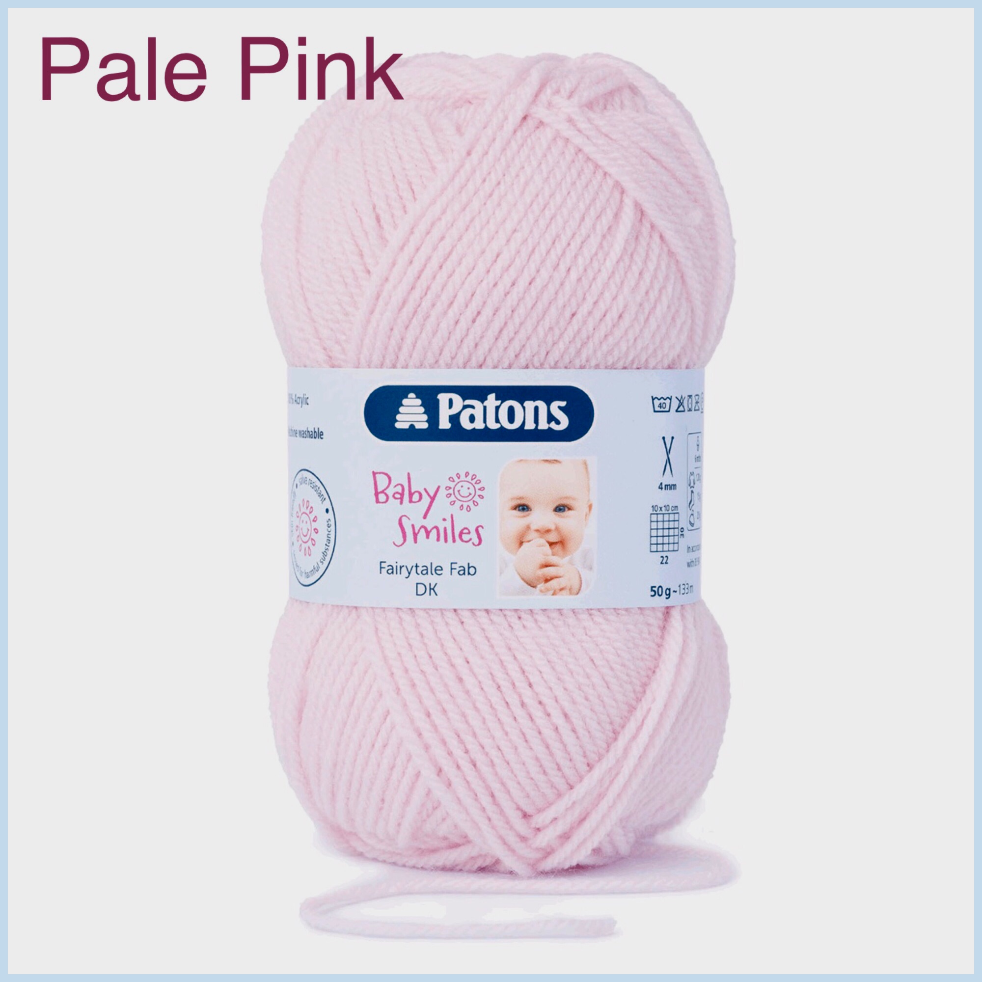Patons farytale fab DK baby smiles pale pink loom knitting crochet yarn